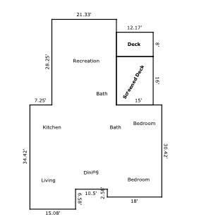 Floor plan for main level of new house